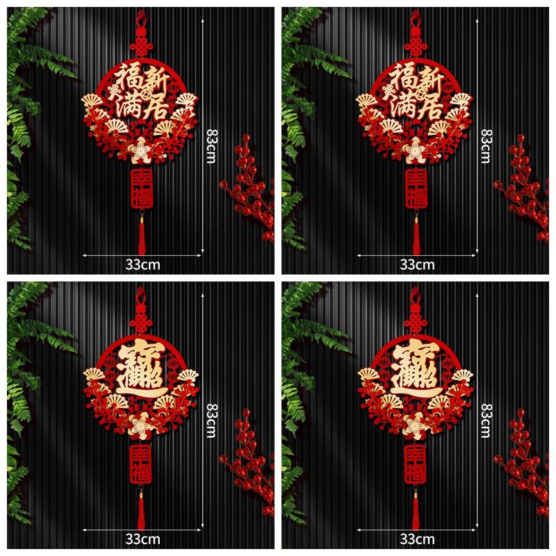 Spring Festival Couplets Chinese Horse Year Felt Couplets Window Door Hanging New Year Decoraitons Spring Festival Supplies
