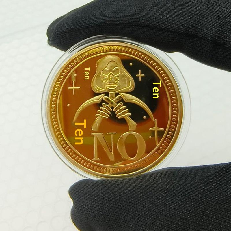 1Pcs Souvenir Commemorative Coin Yes Or No Prediction Decision Coin Ouija All-Seeing Eye Or Death Gothic Copper Plated Coin