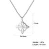 Cazador Witch Knot Tetragrammaton Pentagram Pendant Necklace Stainless Steel Vintage Double Amulet Protection Necklaces Jewelry
