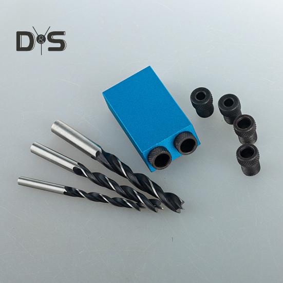 Pocket Hole Screw Jig 15 Degrees Drill Joinery Kit Compact Design Portable Woodwork Guides Joint Angle Locator Tool