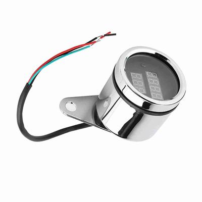 FILFEEL Motorcycle Odometer Meter, 2 In 1 Tachometer Gauge Digital Meter For Motorcycle 12V     For Muring Voltage Of Motorcycle