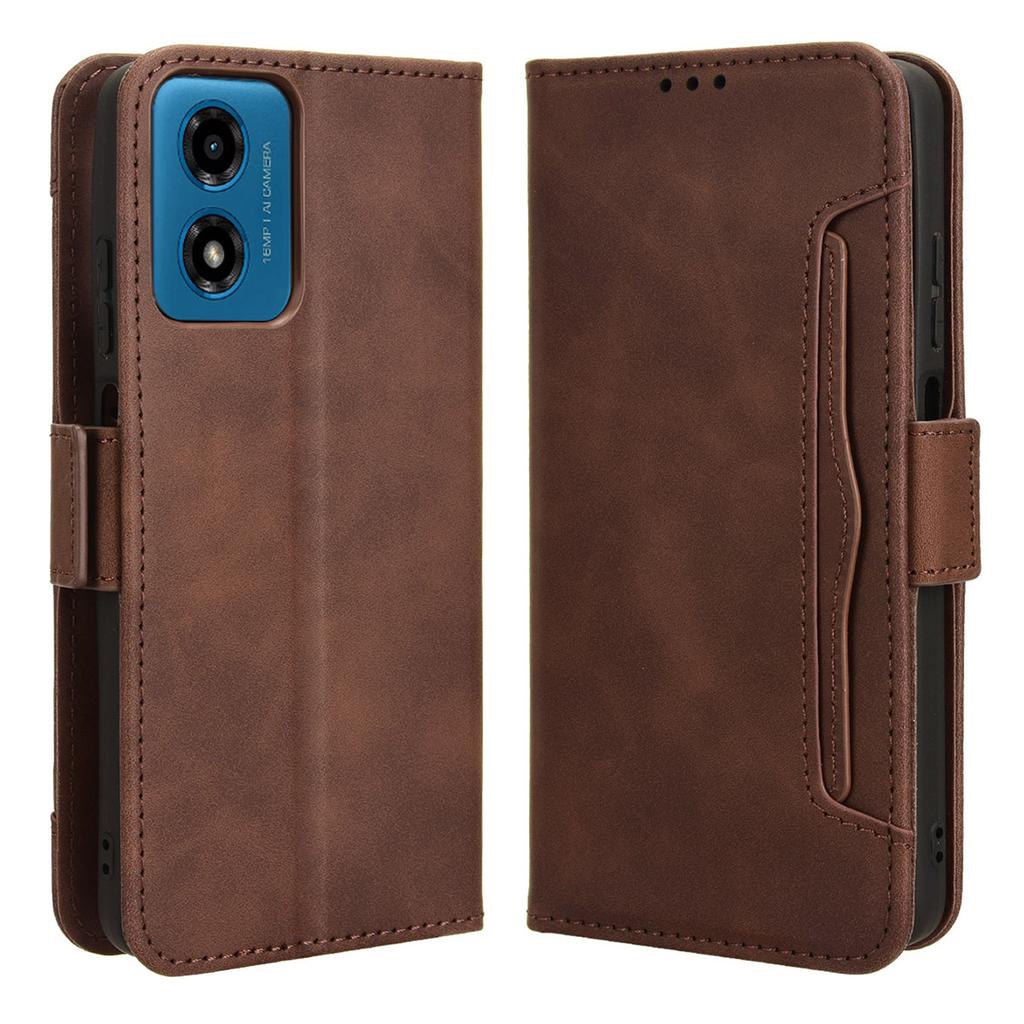 Für Motorola Moto G24 Power/E14 4G/G04 4G/G24 4G/G04s 4G Magnetische Hülle Leder Kartenfächer Handyhülle