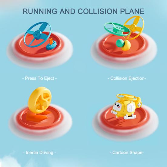 Helicopter Toy Pull String Launcher Kids Easy to Fly Flying Disc Yard Toys Kids Indoor Outdoor Colorful Flying Disc Helicopter Toy