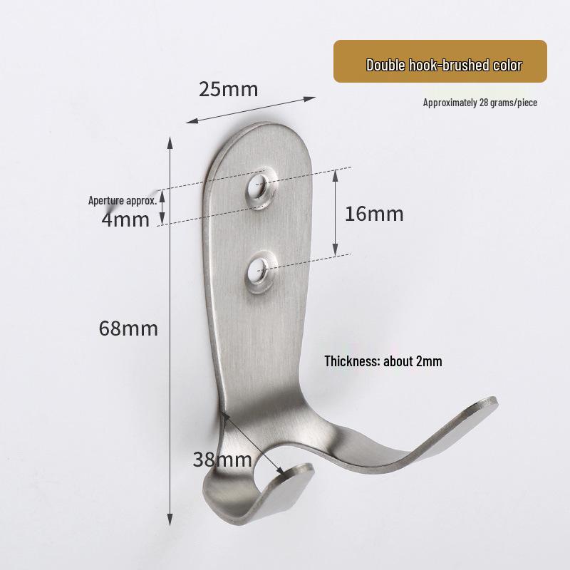 Jinrui Stainless Steel Black Bathroom Hook for Coats and Hats