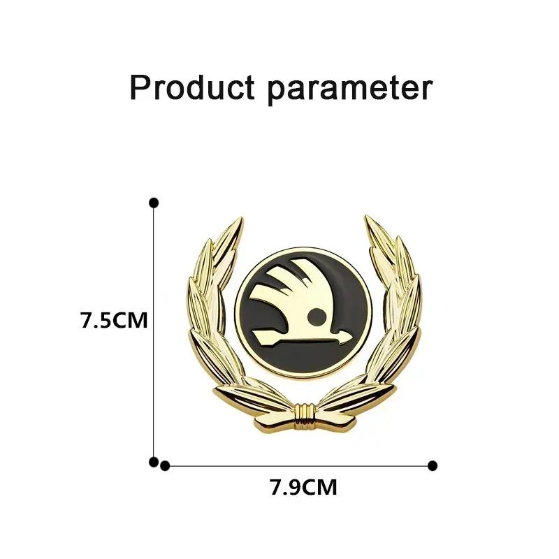 WMZW4 Car Trunk Emblem Decals Sticker for SKODA Logo Octavia A7 Kodiaq Superb Fabia Tour RS Rapid Felicia Window Badge Accessories