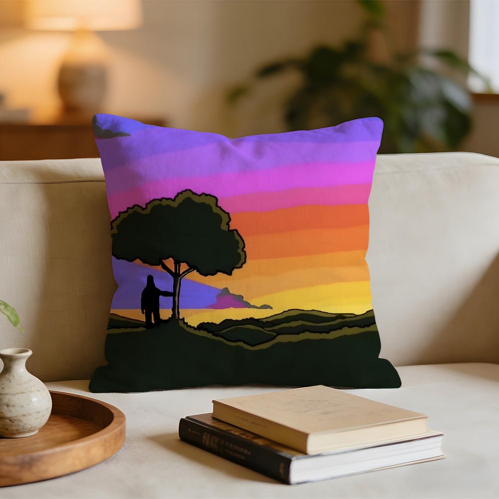 Quirky The Big Lez Show Cushion Cover Short plush pillowcase for bed sofa carwashable