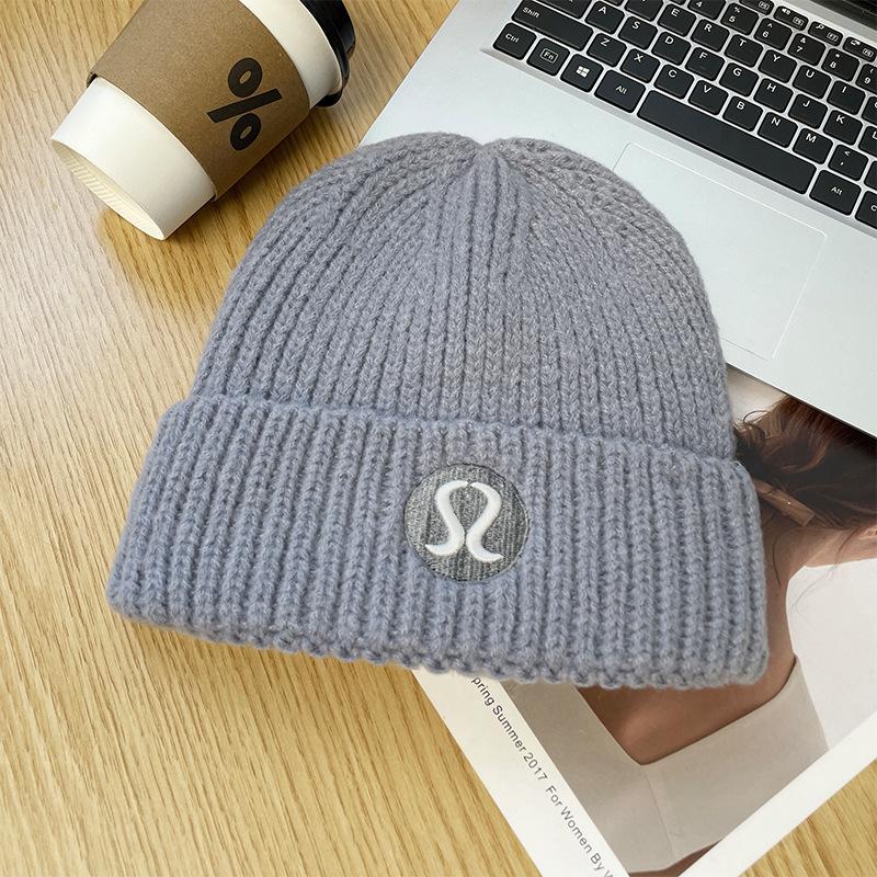 Korean Style All match Knitted Hat Warm Ear Protection Pullover Hat for Women Autumn and Winter Personalized Cold Hat Thickened Plush Hat Small Face