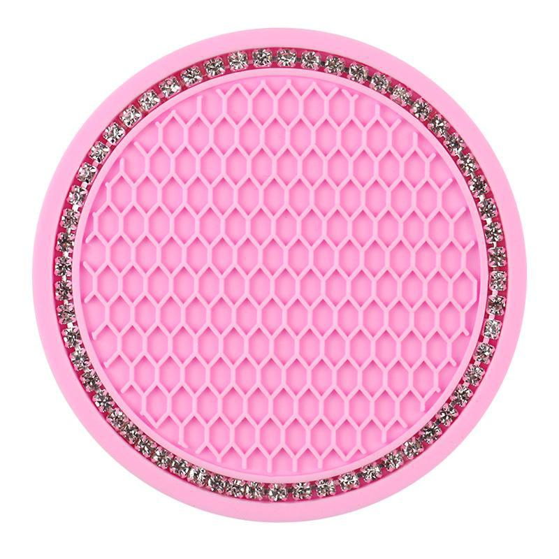 Creative Honeycomb Car Coaster: Cross-Border Multifunctional Storage with Rhinestone Anti-Slip Mat