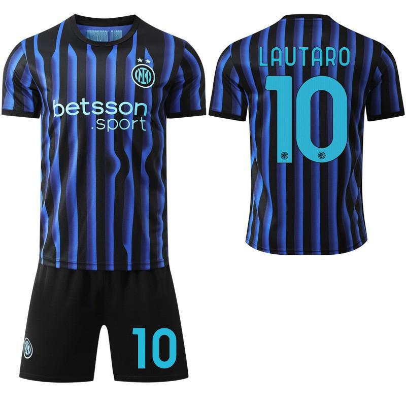 

2526 9 Thuram 23 Barrera Children s No. 10 Lautaro Jersey Inter Home Football Uniform Set S