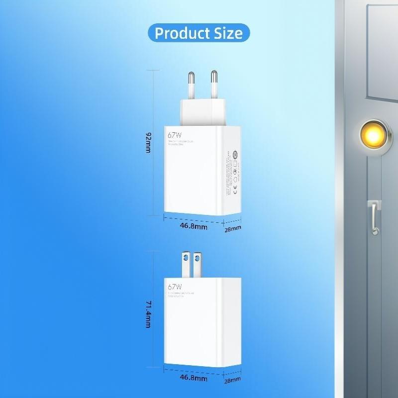 Mini USB Fast Charger 33W 67W 90W 120W Turbo Charge Overheat Protection 81% Faster for Pocket Carry Outdoor Trip Use