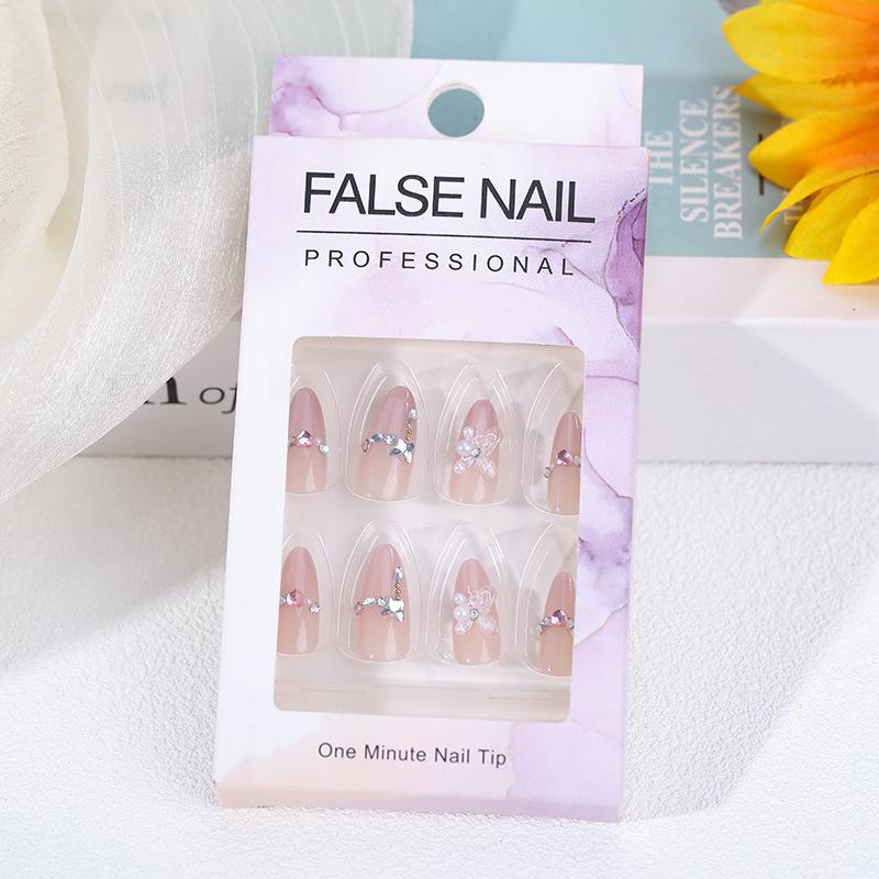 Rhinestone Luxury Oval Nail Tips 2026: Long, Sexy, Handmade, Detachable