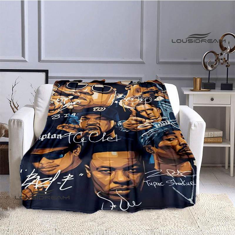 Hip-hop 2PAC Printed Blanket Picnic Blanket Warm Blankets Outdoor Blanket Home Bed Linings Blankets for Beds Birthday Gift