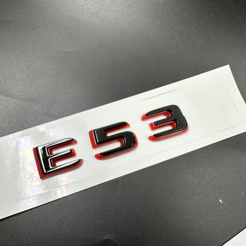 New Style Two Tone Letters Numbers Emblem E43 E53 E63 S65 C E S CLASS for 2024 Car Trunk Rear W212 W213 W214 Car Accessories