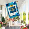 1pc Father's Day Tie Hug Beer Balloon (242) -double-sided Garden Flag, Yard Decoration, Outdoor Decoration, Lawn, Flag Only