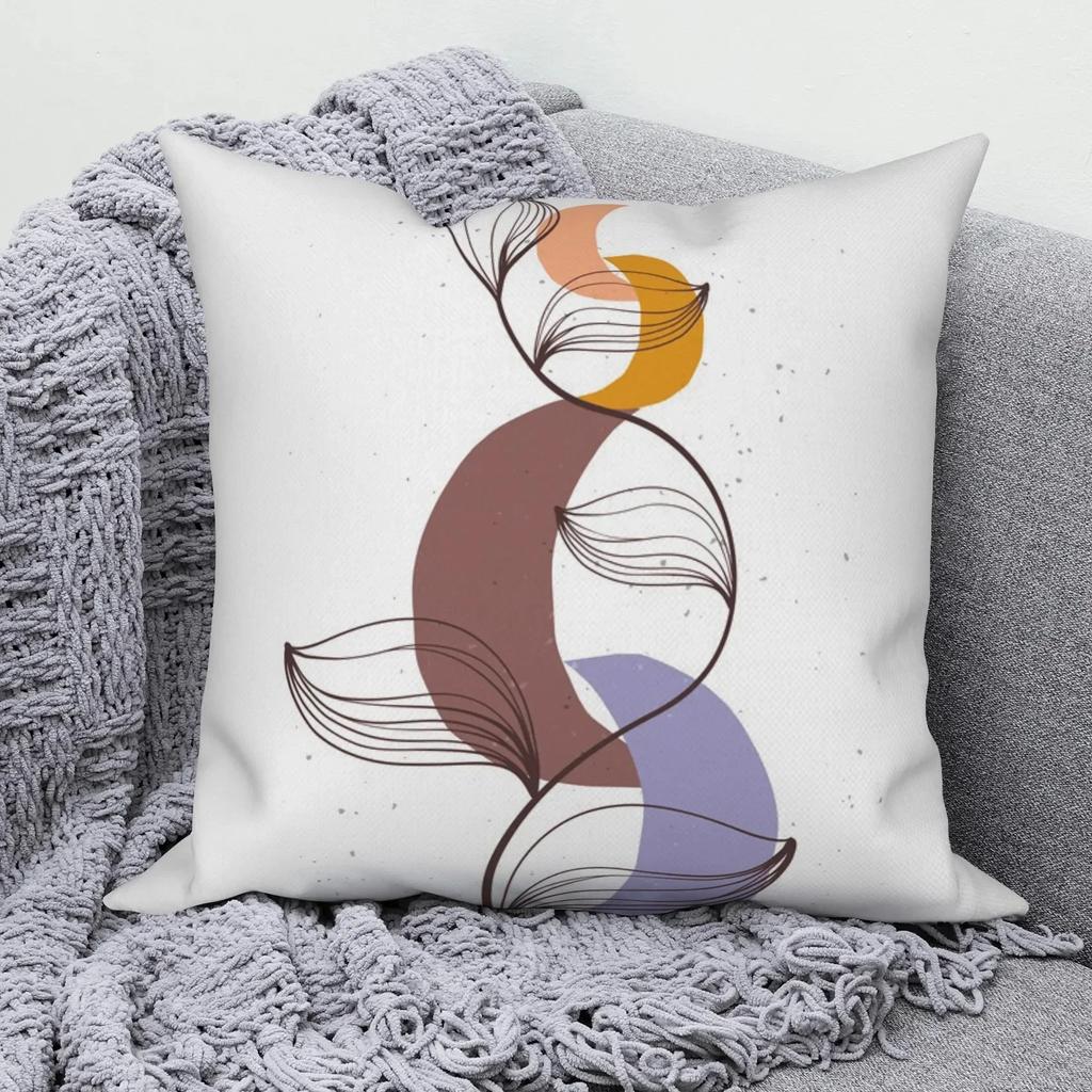 Car Living Room Sofa Cushion Cover Luxury Home Decoration Pillow Cover Abstract Creative Leaf Print Pattern Cushion Cover