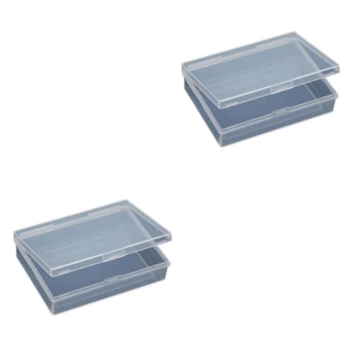 QUHSSHIK 2 Sets of ABS Playing Card Cases, Keeps Playing Cards Organized and Secure, Transparent Deck Cases, As Shown