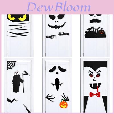 Nieuwe Spookachtige Halloween Deurdecoraties Met Engengeesten En Vampiers Voor Feestelijke Sfeer