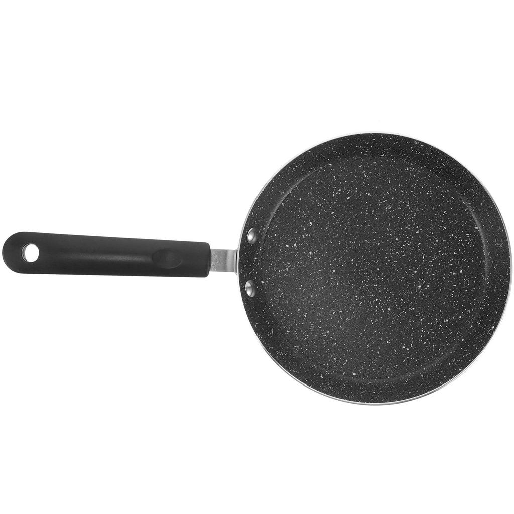 1Pcs 6 Inch Black Non-Stick Fry Pan Premium Material Fast Heating for Sandwiches Omelets Eggs Stone Coated Frying Pan for Home
