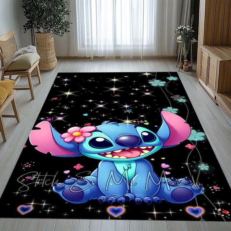 Cartoon S-Stitch Kawaii Monster Living Room Non-Slip Area Rug Soft Carpet for Bedroom Kids Playroom Sofa,Home Decor Doormat gift
