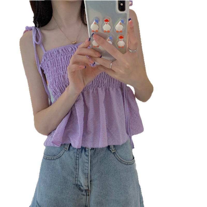 Trendy Summer Suspender Top for Women – Fresh, Stylish, and Age-Reducing Sleeveless Vest