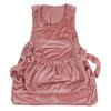 Lovely Shoulder Carry Soft Breathable Pet Apron Indoors Indoors Coral Velvet Apron with Pocket Cute Pink/White