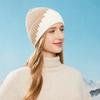 Autumn and Winter Wool Hat Women's Color Matching Flanged Knitted Hat Warm Cold Hat Men's Tide Outdoor Sports Couple Ear Hat