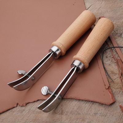 Adjustable Leather Edge Stitching Groover Leather Craft Groove Gouge DIY Tool Leather Crimper Slotting and Grooving