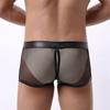 Men Thongs Hollow Out Mesh Sexy Opening U Convex Super Breathable Men Boxers Inner Wear Clothes