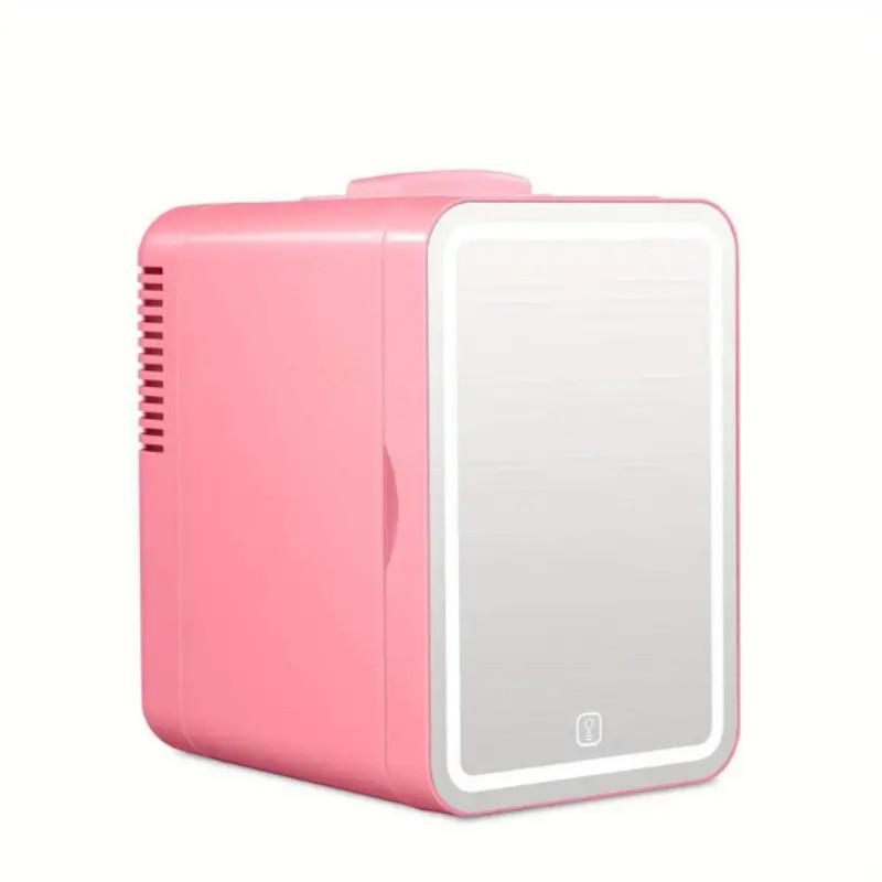 4L AC/DC Heating And Cooling Refrigerator Beauty Makeup Skincare Refrigerator Multifunctional Car Mini Mirror Fridge