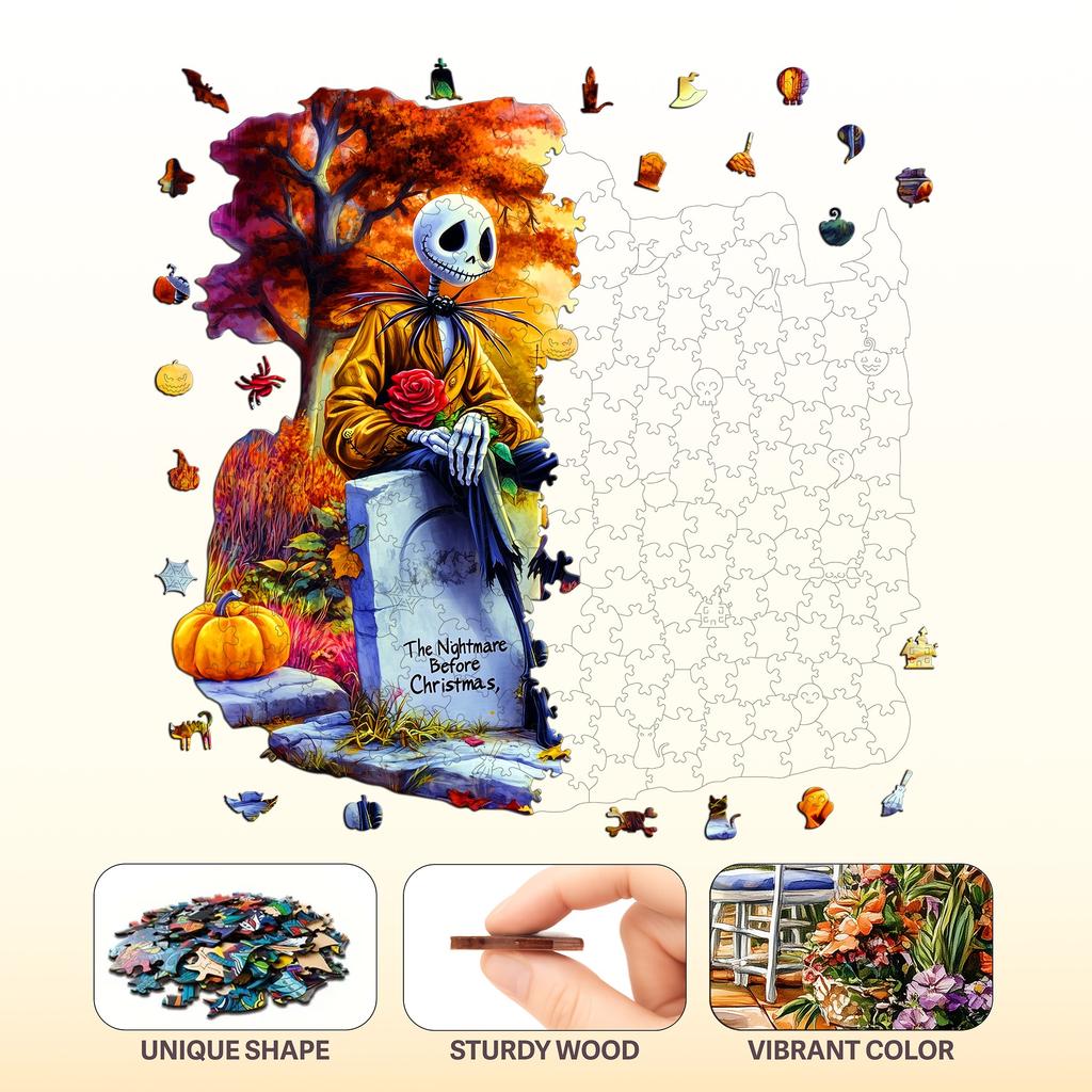 Unique Shape Wooden Jigsaw Puzzle Home Wooden Decor Christmas and Halloween Gift Toy For Teen And Kid