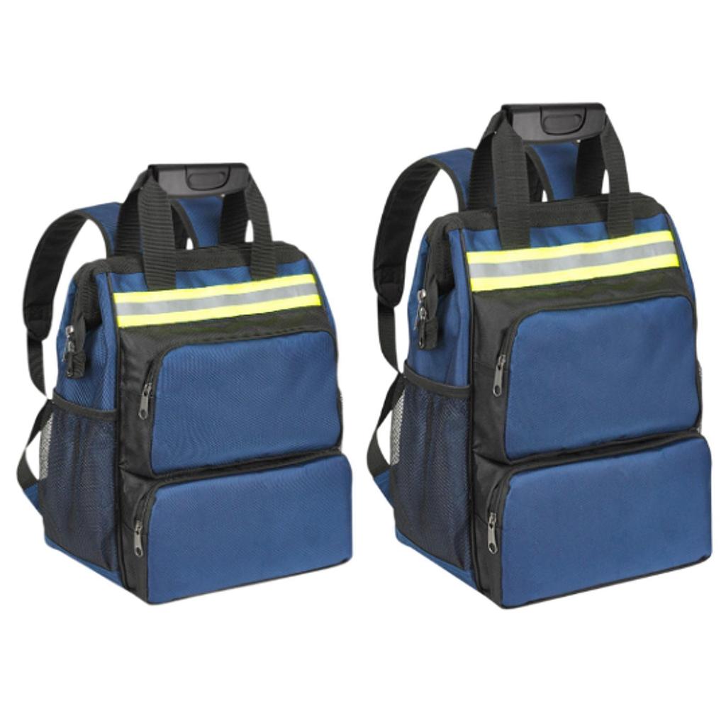 Oxford Cloth Tool Bag Multifunctional Large Capacity Backpack Blue Heavy Duty with Warning Reflective, Appliance Repair Tool Bag