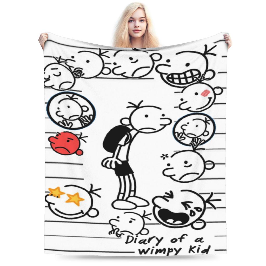 Diary Of A Wimpy Stuff Blanket Ultra-Soft Fleece  Throw Blanket Comfortable Quilt