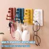 4 In 1 Rotation Creative Plastic Hook Self -stick Storage Shelf Household Bathroom Wall -mounted Plastic Hook