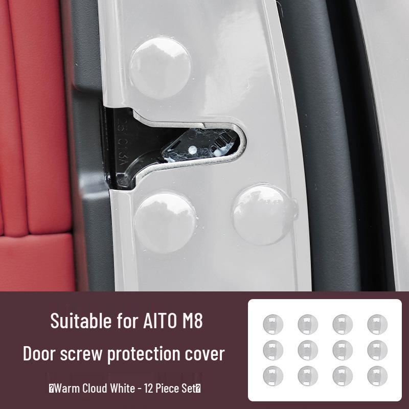 AITO M8 Car Door Screw Rust-Proof Cap and Sticker Set