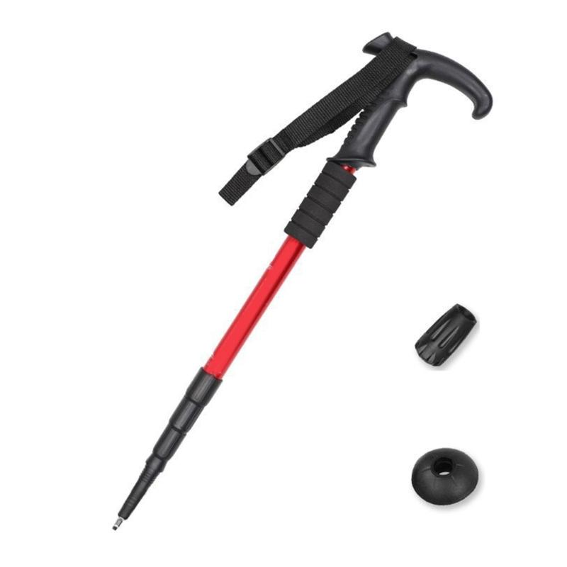 Regulable Aluminum Hiking Stick Portables Ergonomic Bents Handle Trekking Poles for Hiking and Outdoor