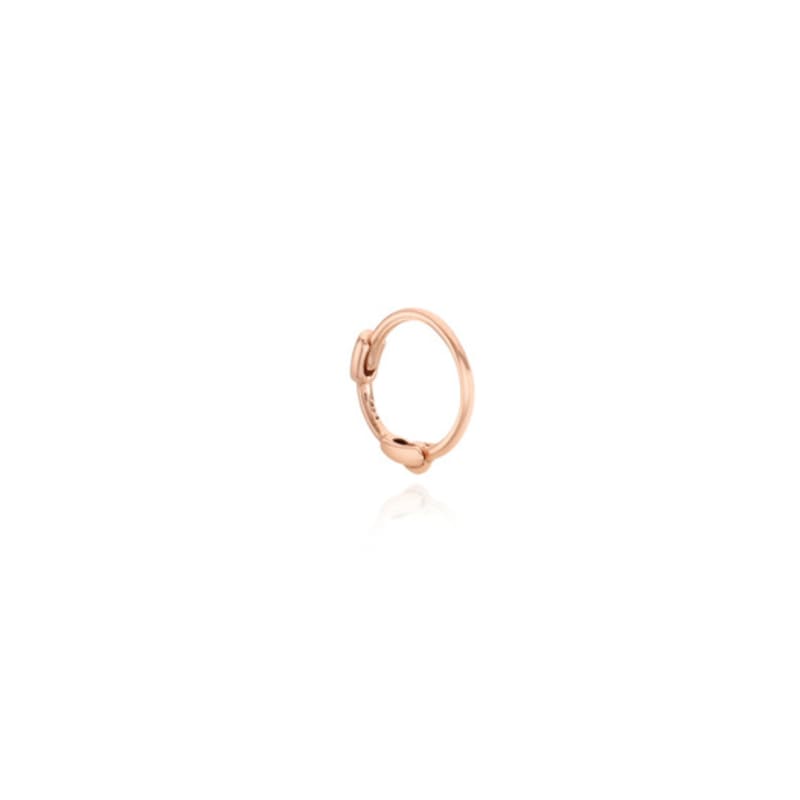 Tirr Lirr 14K Pink Gold Minio One-Touch (M) One-Sided (Outer) Earrings TEPK4P07033M(HF)-M