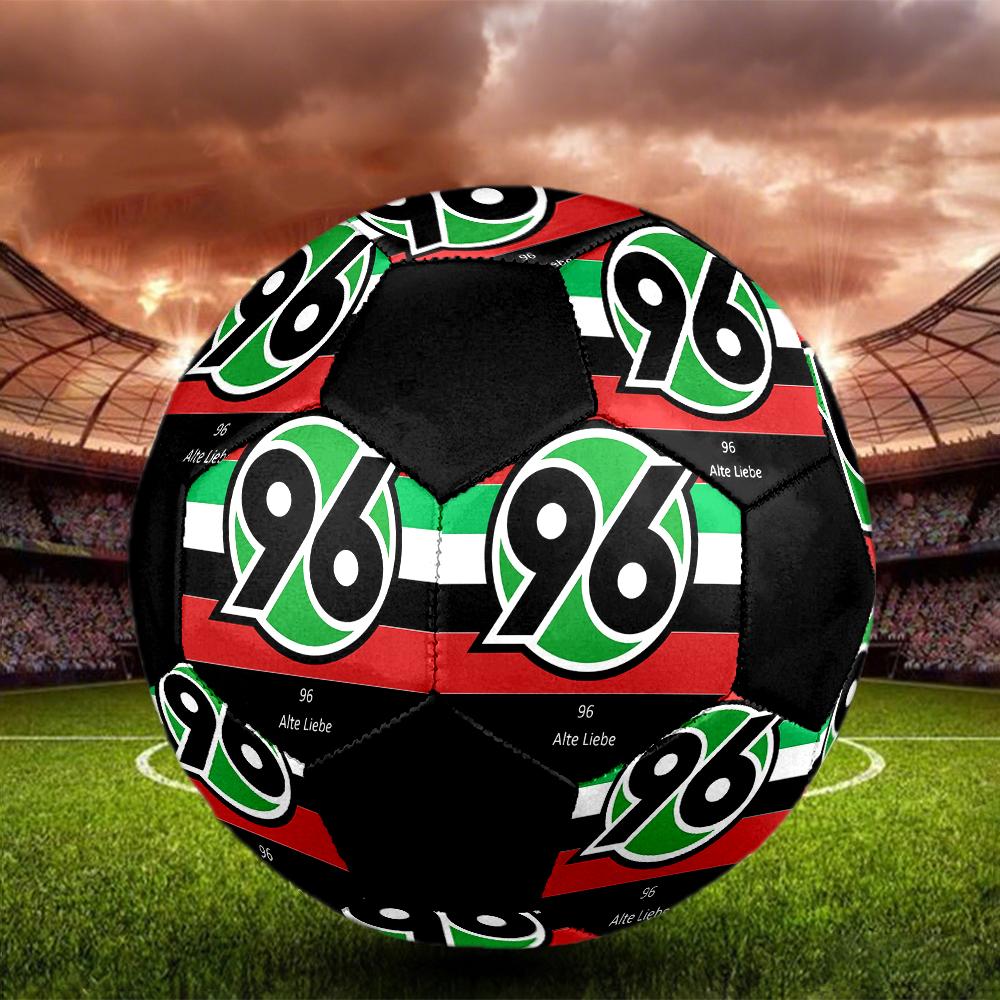 SIZE 5 Hannover 96 Soccer Ball Colorful All Ages Machine Stitched PVC Competition Ready Durable High-Bounce