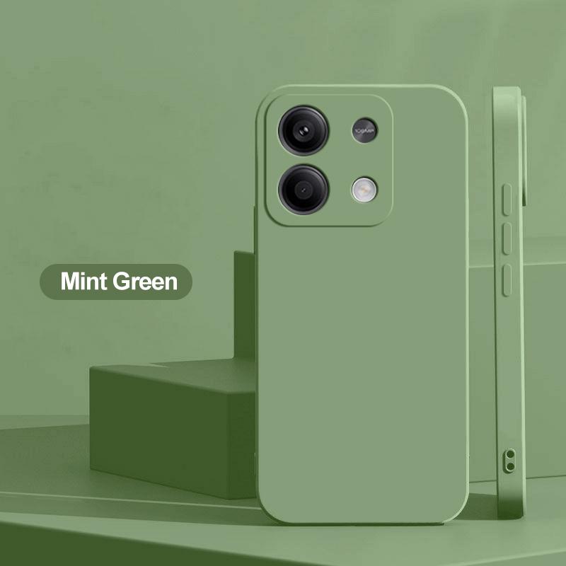 Capas de Telefone Quadradas de Silicone Líquido Para Xiaomi Redmi Note 13 14 Pro 5G Capa Traseira à Prova de Choque