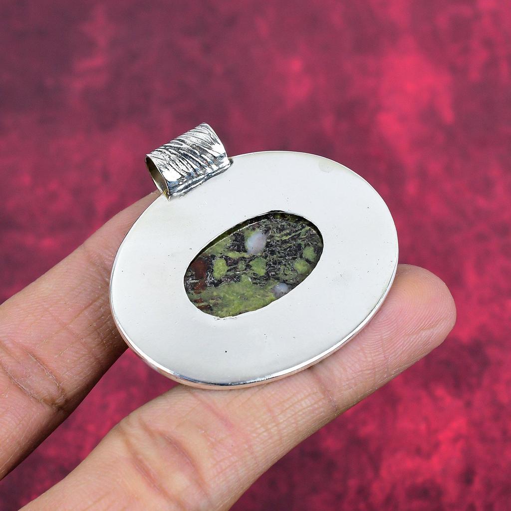 Dragon Bloodstone Jewelry, Handmade Gemstone Pendant, 925 Solid Sterling Silver Pendant Antique Jewelry, For Engagement Gift