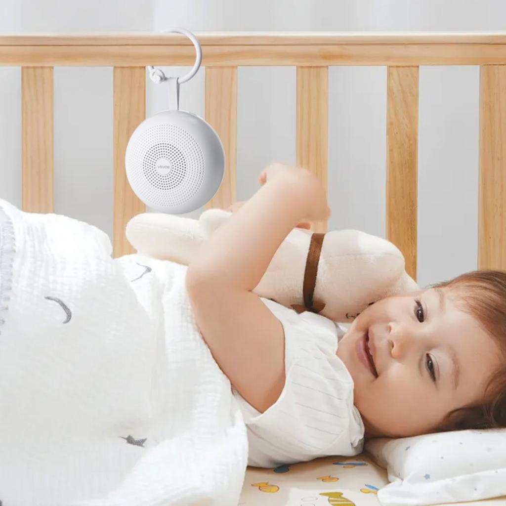 VEVOR Sound Machine, 30 Soothing Sleep Sounds, 3-in-1 Portable and Hangable White Noise Sound Machine with Auto-Off Timer