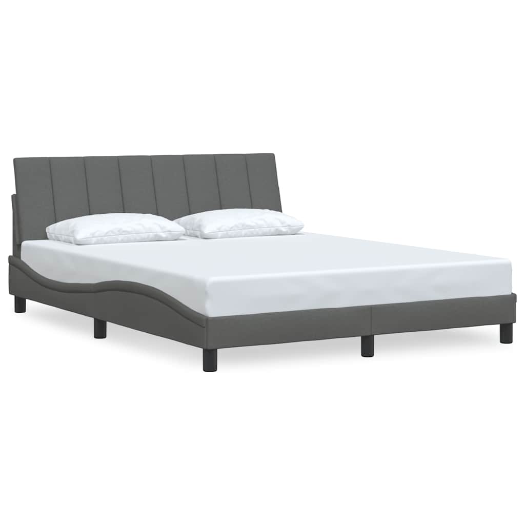 Bed Frame without Mattress Hanko Dark Grey 160x200 cm Fabric