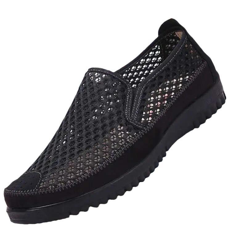 Summer Man Lazy Shoes Old Beijing Cloth Shoes Net Shoes Work Non-slip Casual Mesh Sandals Soft Bottom Breathable Shoes