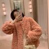 New Imitation Rex Rabbit Fur Jacket Women's Winter Short Thickened Warm Plush Coat Stand-up Collar Light