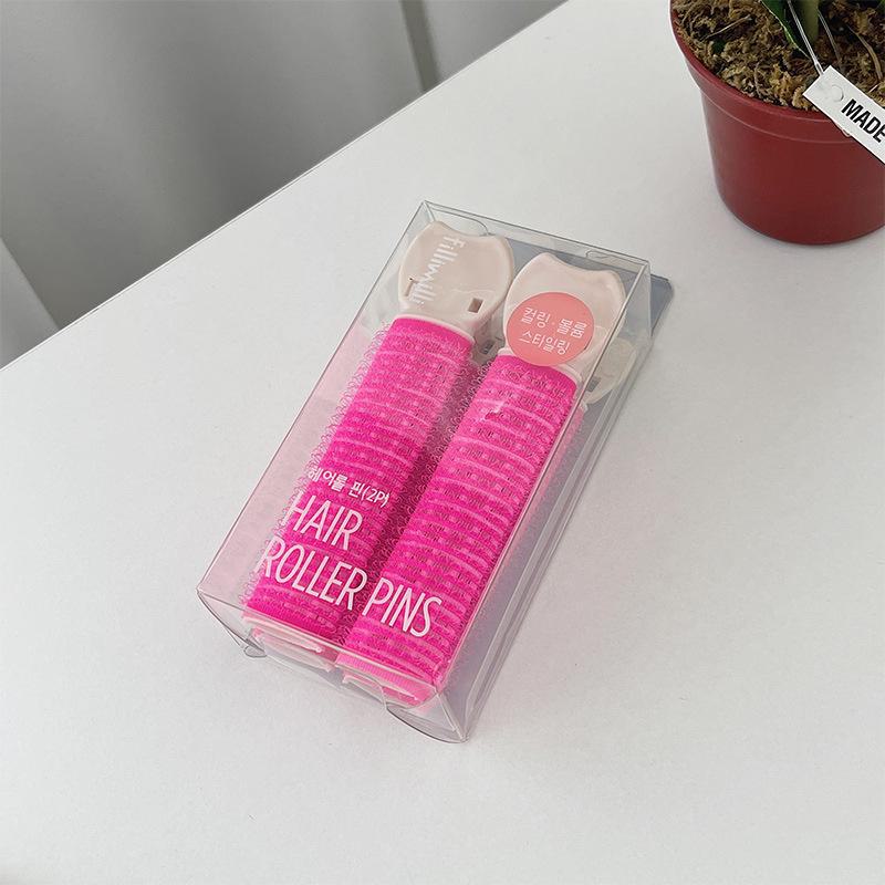 

Заколка-труба для волос с бесшовным дизайном, прикорневой черепной частью, фиксированной челкой и зажимом на лбу 2 pieces per box розы красного