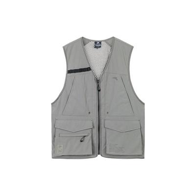 Outdoor Series Color Block Zipper Lightweight Loose Breathable Sleeveless Vest Men Vest Dark-Green 152426601-2