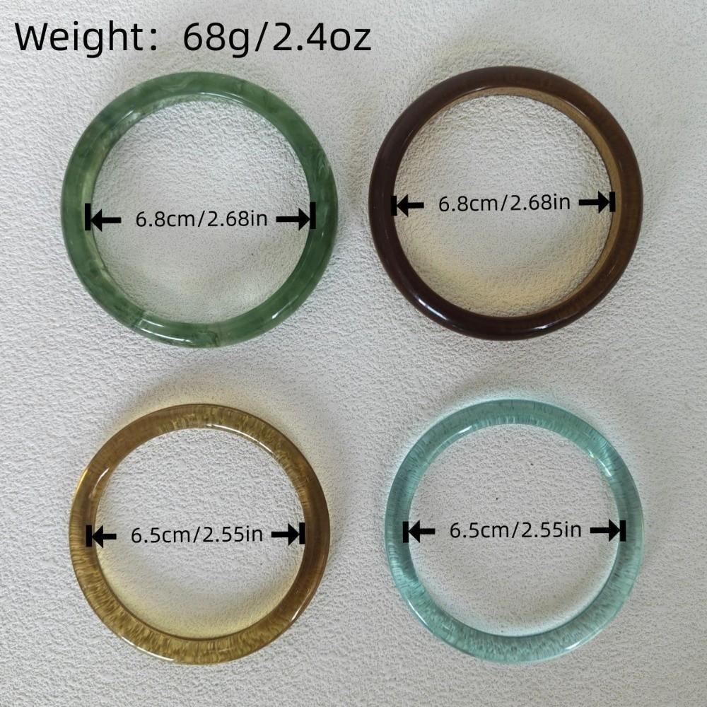 3/4 Pcs Smudged Thin Resin Bracelet Set Marble Pattern Cuff Bracelet Set New Round Bangles Gifts