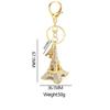 Refined Eiffel Tower Styling Rhinestones Keychain Keys Bag Trendy Pendant Car Interior Alloy Key Ring Paris Tour Gift Souvenir