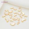 2 Sizes Shell material Crescent Moon Pendant Connectors 18K Gold Plated High Quality Pendant Crafts DIY Jewelry Making Findings