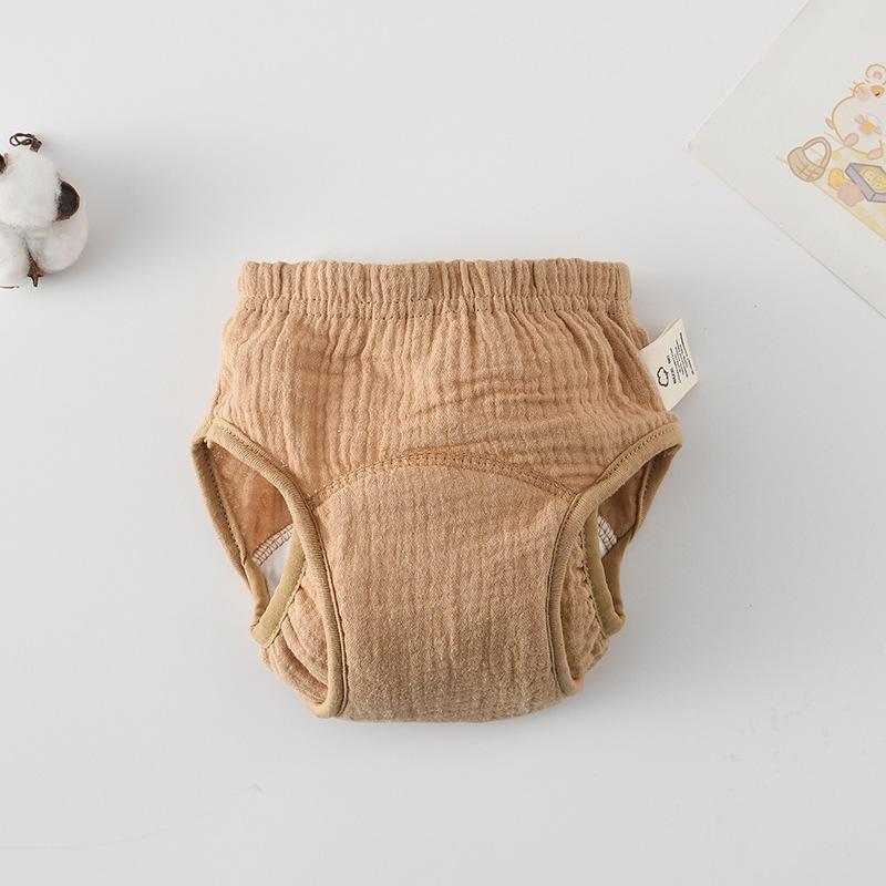 Korean Style Winged Baby Gauze Pull-up Pants: Pure Cotton Diaper Cover & Training Pants