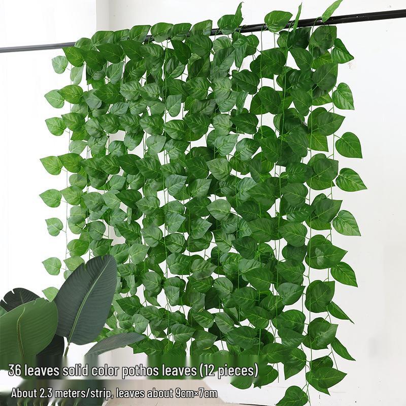 Artificial Green Leaf Grape Vine with Grape Leaves for Ceiling Decoration